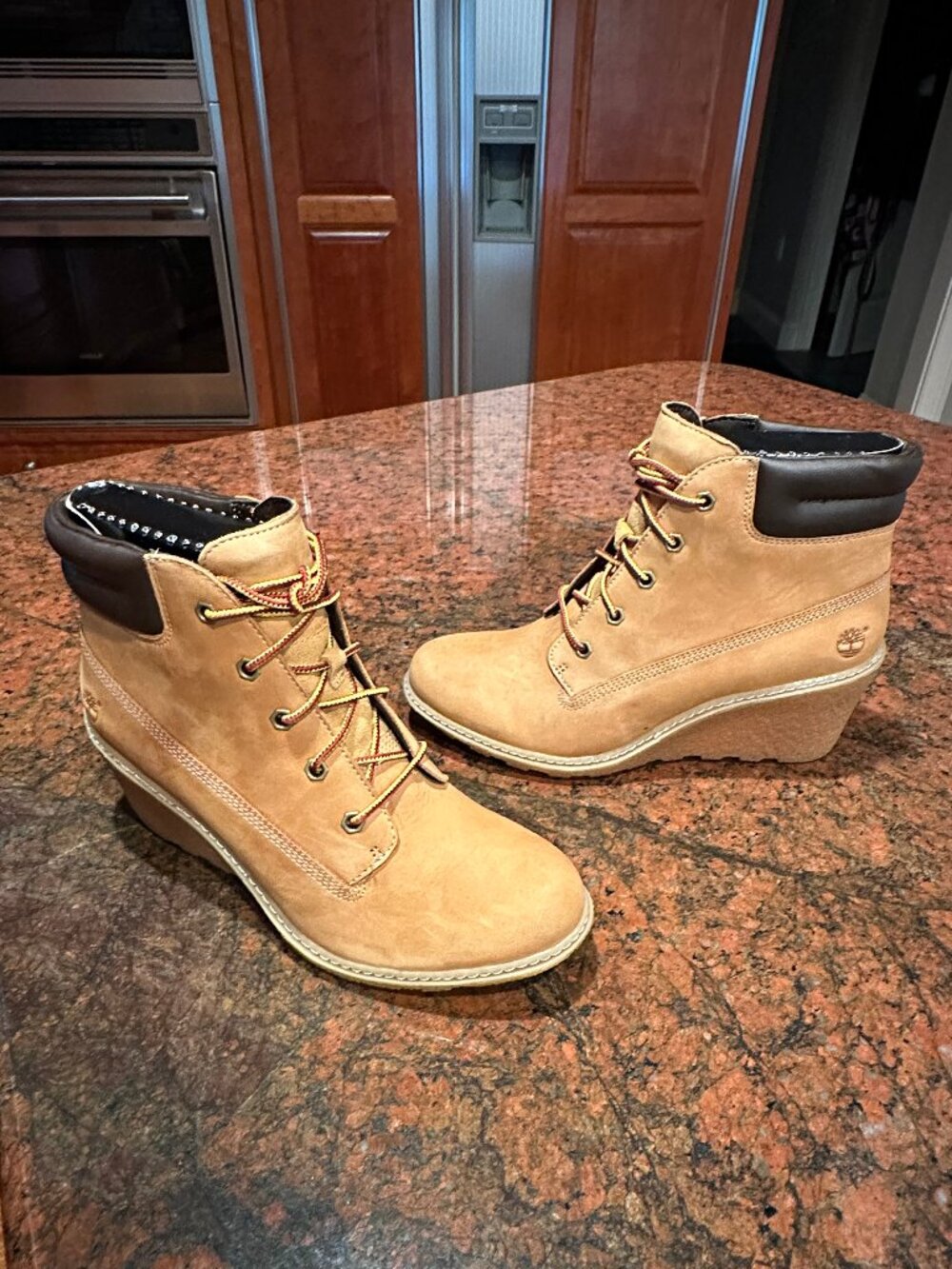 Timberland Earthkeepers Amston Leather Wedge Boots, 8.5 M